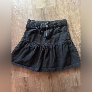 Girls black jean skirt size 8
